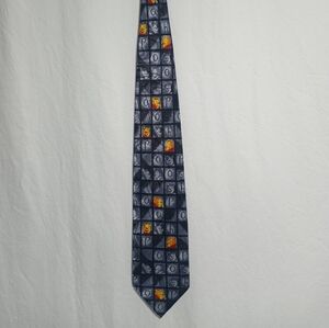 Vintage Gold City Disney Winnie The Pooh Black Gray And Yellow Tie